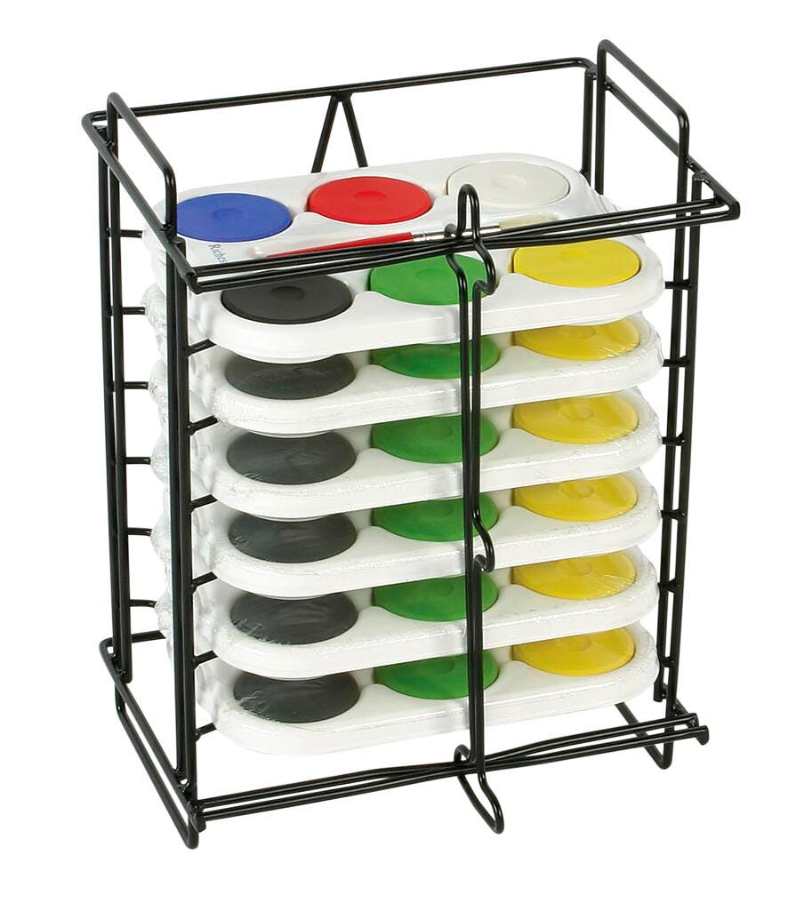 Jack Richeson 6 Well Palette Storage Rack, 10-3/8 H x 8-5/8 W x 10-1/2 L in, Item Number 410946
