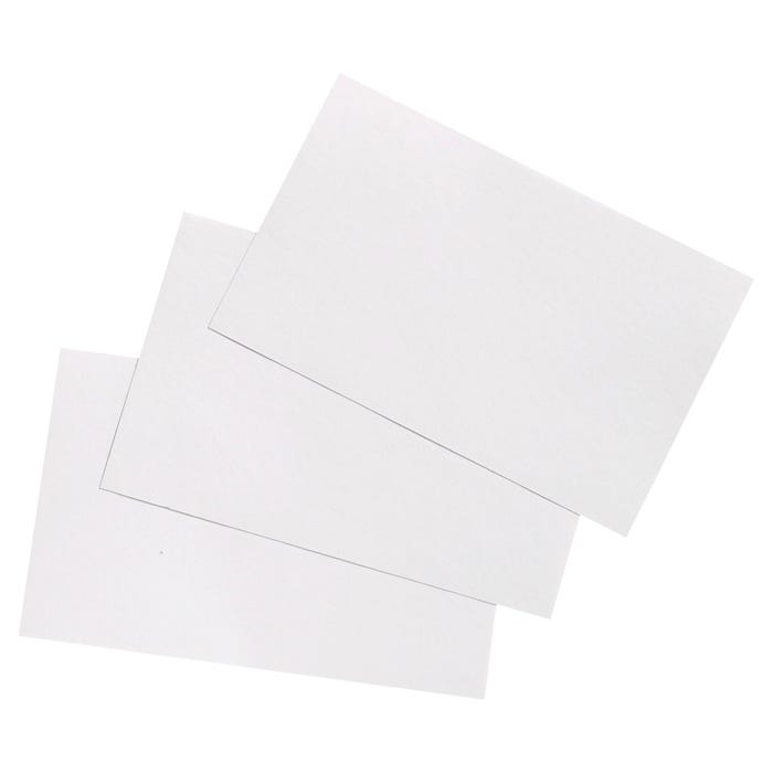 School Smart Unruled Index Cards, 5 x 8 Inches, White, Pack of 100
