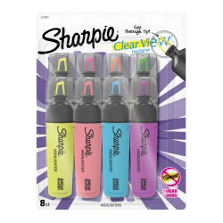 Sharpie Clear View Tank Highlighters, See-through Chisel Tip, Assorted Colors, Set of 8 2092344