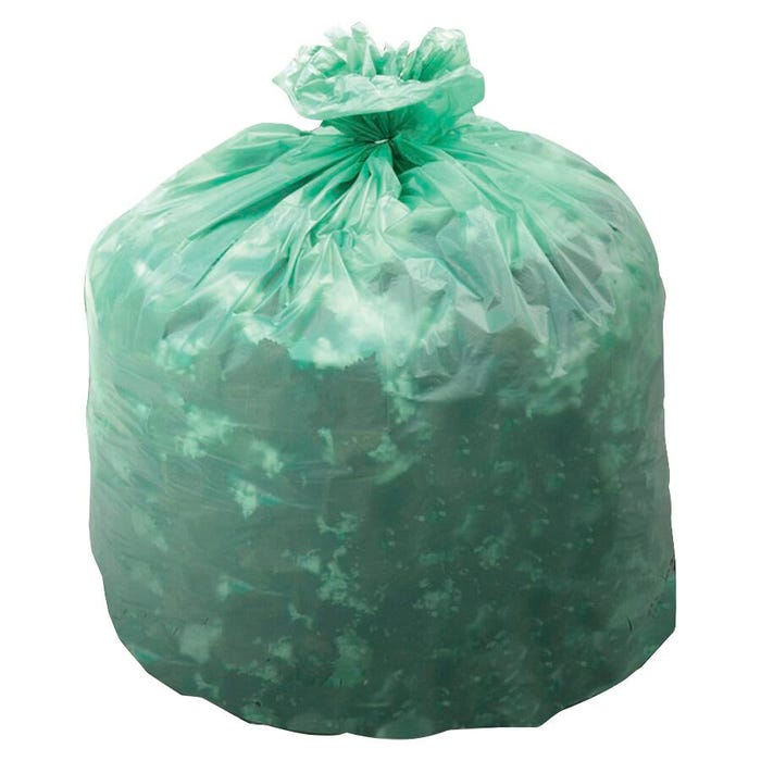 Stout Ecosafe-6400 Biodegradable Compostable Trash Bags, 13 Gallon, Plastic, Green, Pack of 45