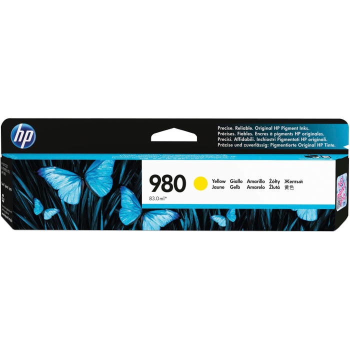 HP 980 Ink Toner Cartridge, D8J09A, Yellow