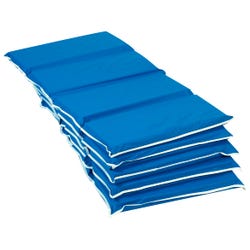 Children's Factory Tough Duty Rest Mat, 2 Inches, Vinyl, Blue, Pack of 5, Item Number 1468833