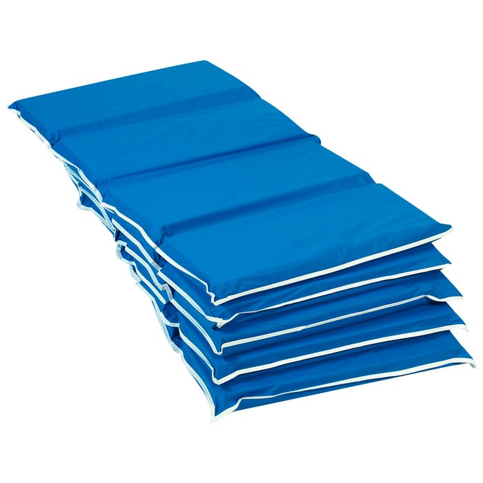 Children's Factory Tough Duty Rest Mat, 48 x 24 x 2 Inches, Blue, Pack of 5