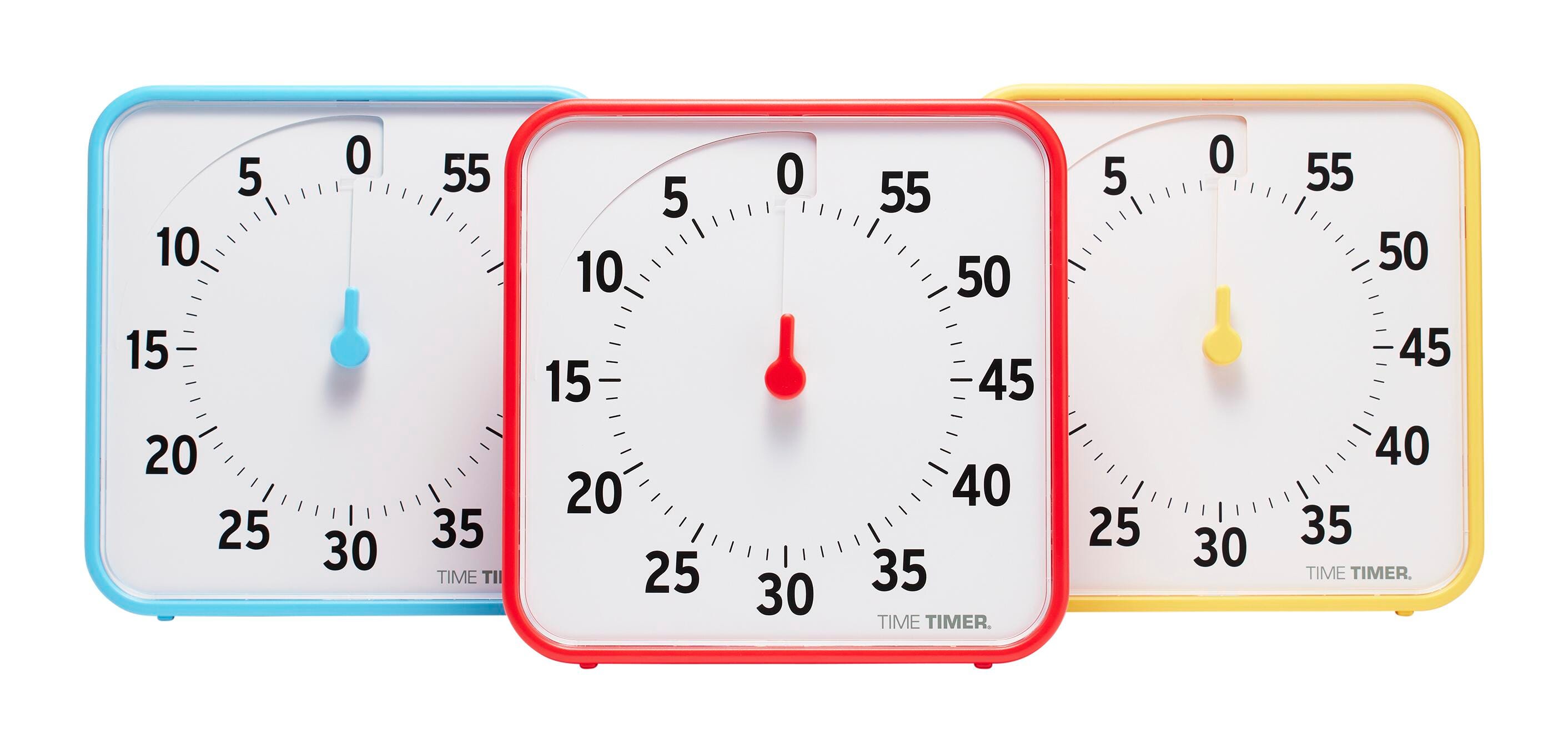 Time Timer Learning Center Classroom Set, Primary Color, 8 Inch, Set of 3, Item 2096680