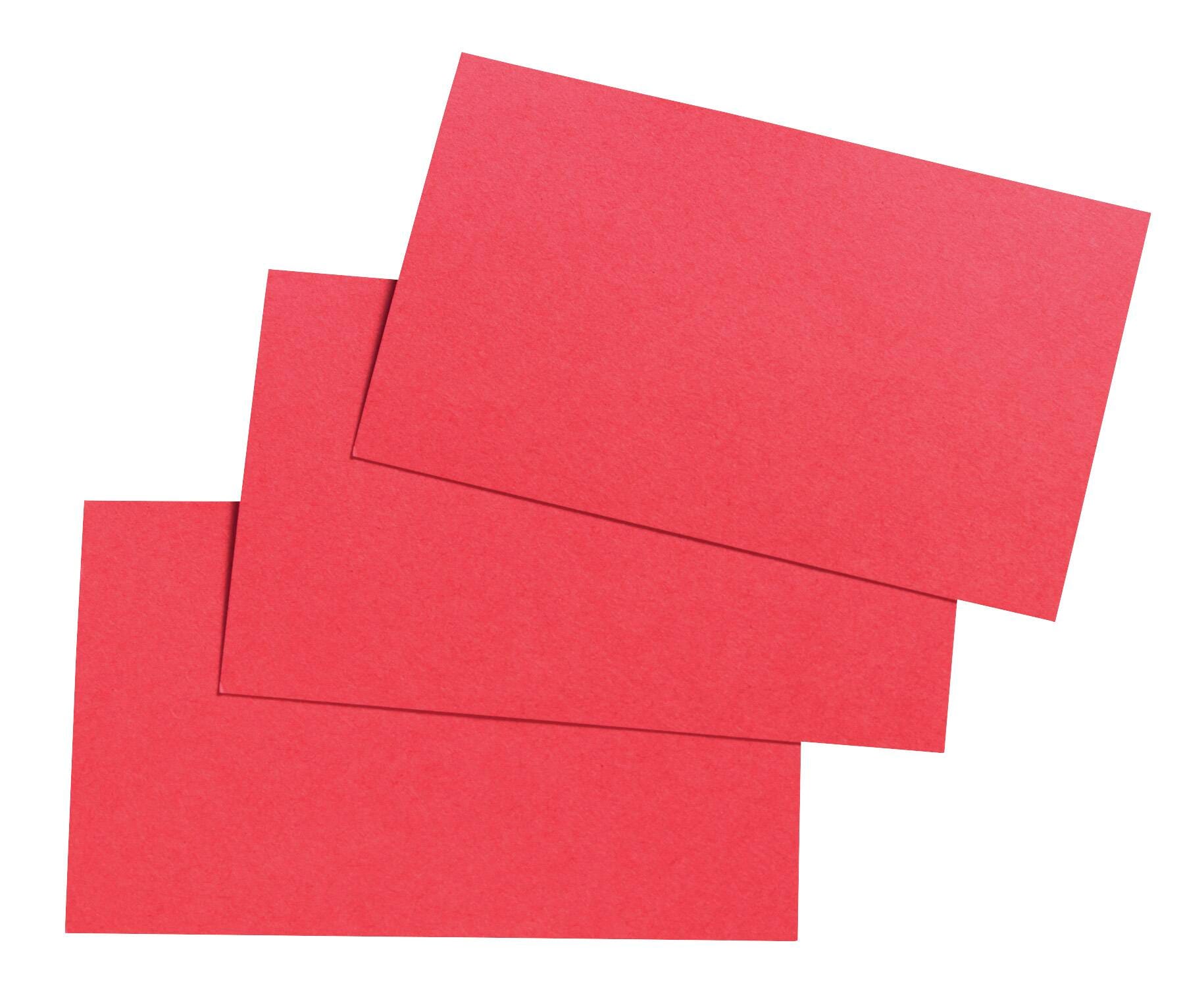 Image for School Smart Blank Plain Index Card, 3 x 5 Inches, Cherry, Pack of 100 from School Specialty