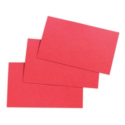 Image for School Smart Blank Plain Index Card, 3 x 5 Inches, Cherry, Pack of 100 from School Specialty