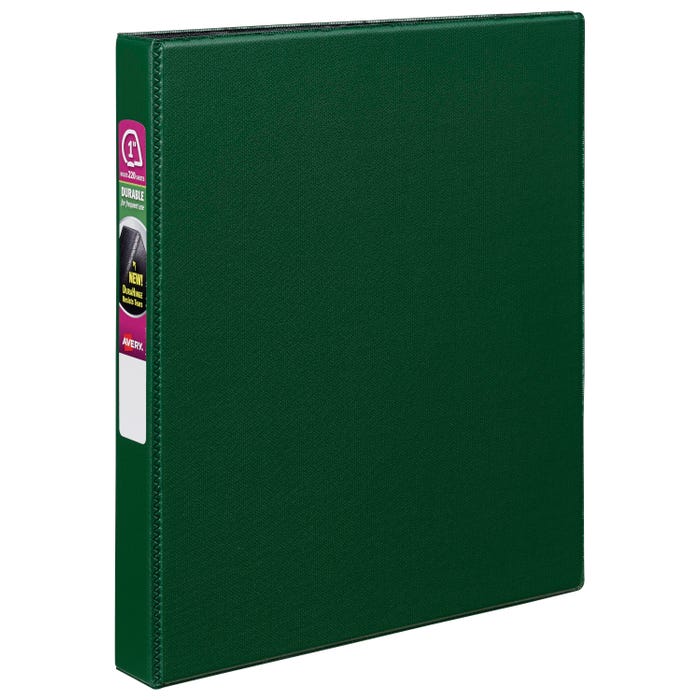 Avery Durable Binder, 1 Inch Slant Ring, Green