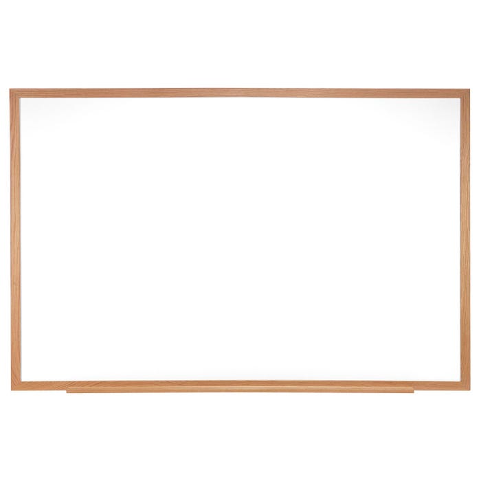 Ghent Magnetic Porcelain Whiteboard with Wood Frame, 4 x 4 feet