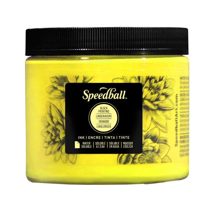 Speedball Water-Soluble Block Printing Ink, Process Yellow, Pint
