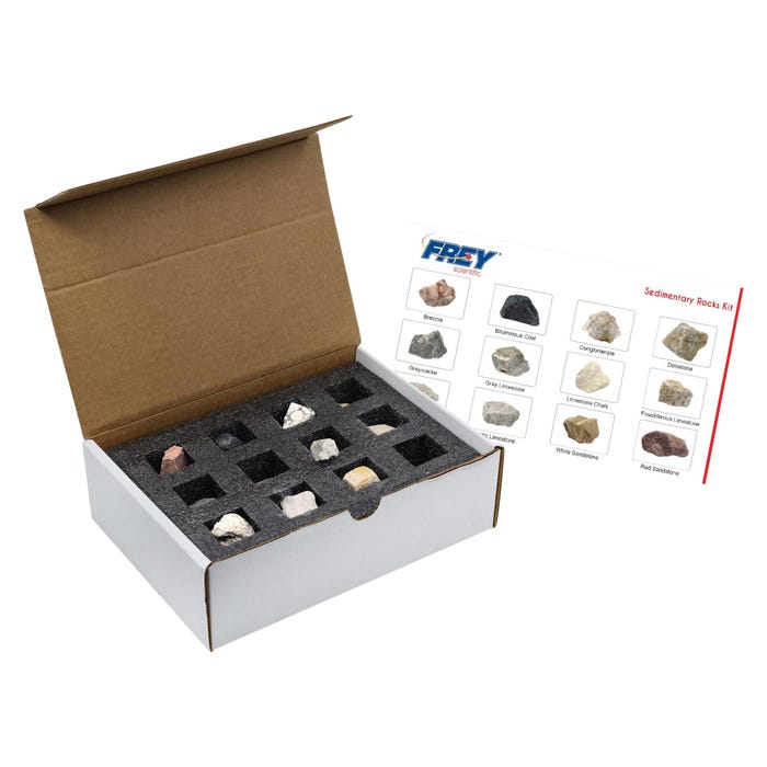 Frey Scientific Introduction to Sedimentary Rocks Kit, Set of 12