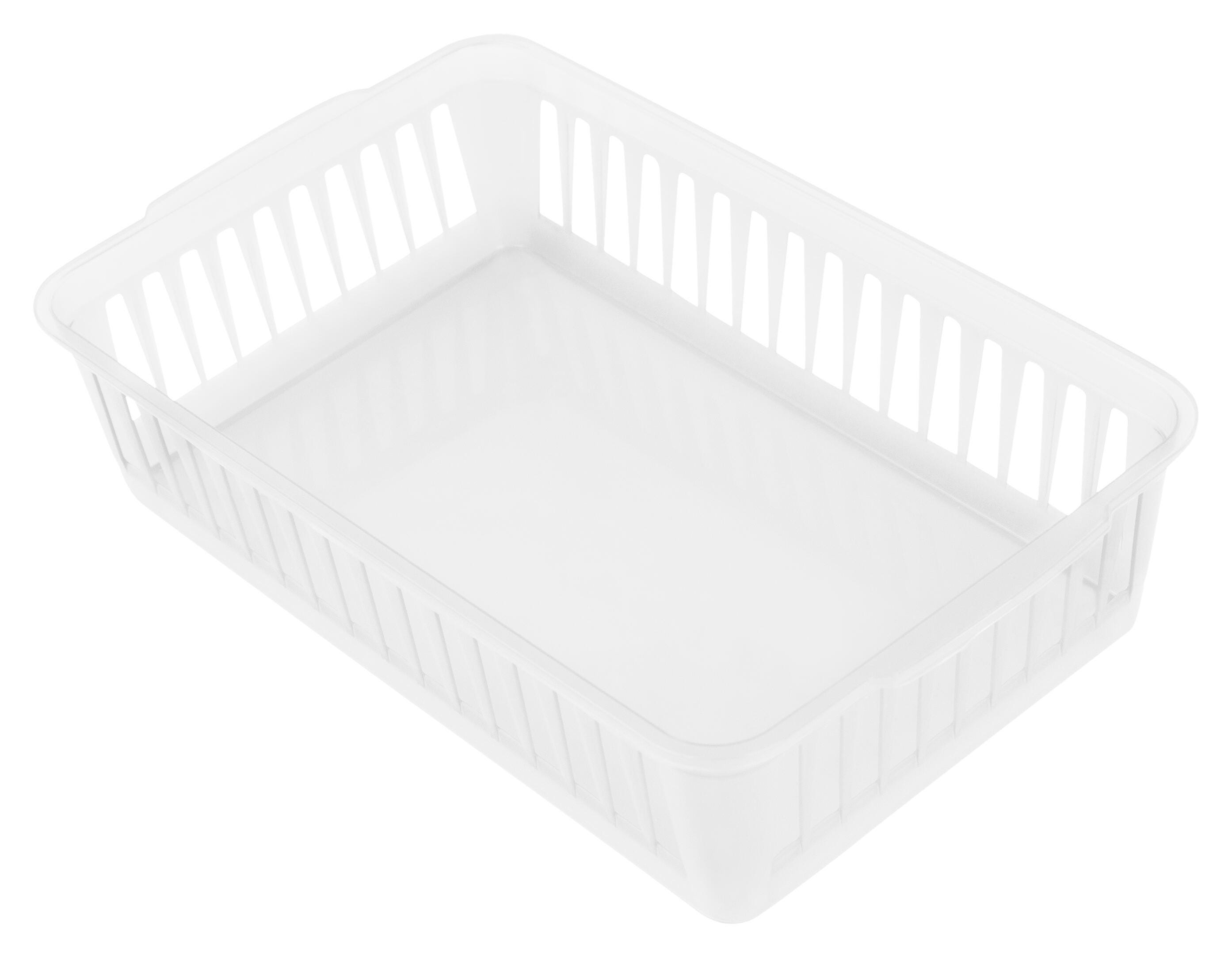 Storex Supply Basket, 10 x 6-1/3 x 2-1/2 Inches, White, Pack of 12 2133403