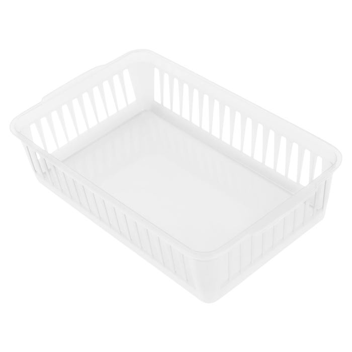 Storex Supply Baskets, 10 x 6-1/3 x 2-1/2 Inches, White, Pack of 12