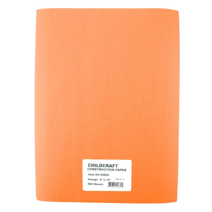 Childcraft Construction Paper, 9 x 12 Inches, Orange, 500 Sheets