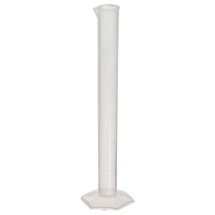 Eisco Graduated Cylinder, Polypropylene, Octagonal Base, 25mL, Pack of 12