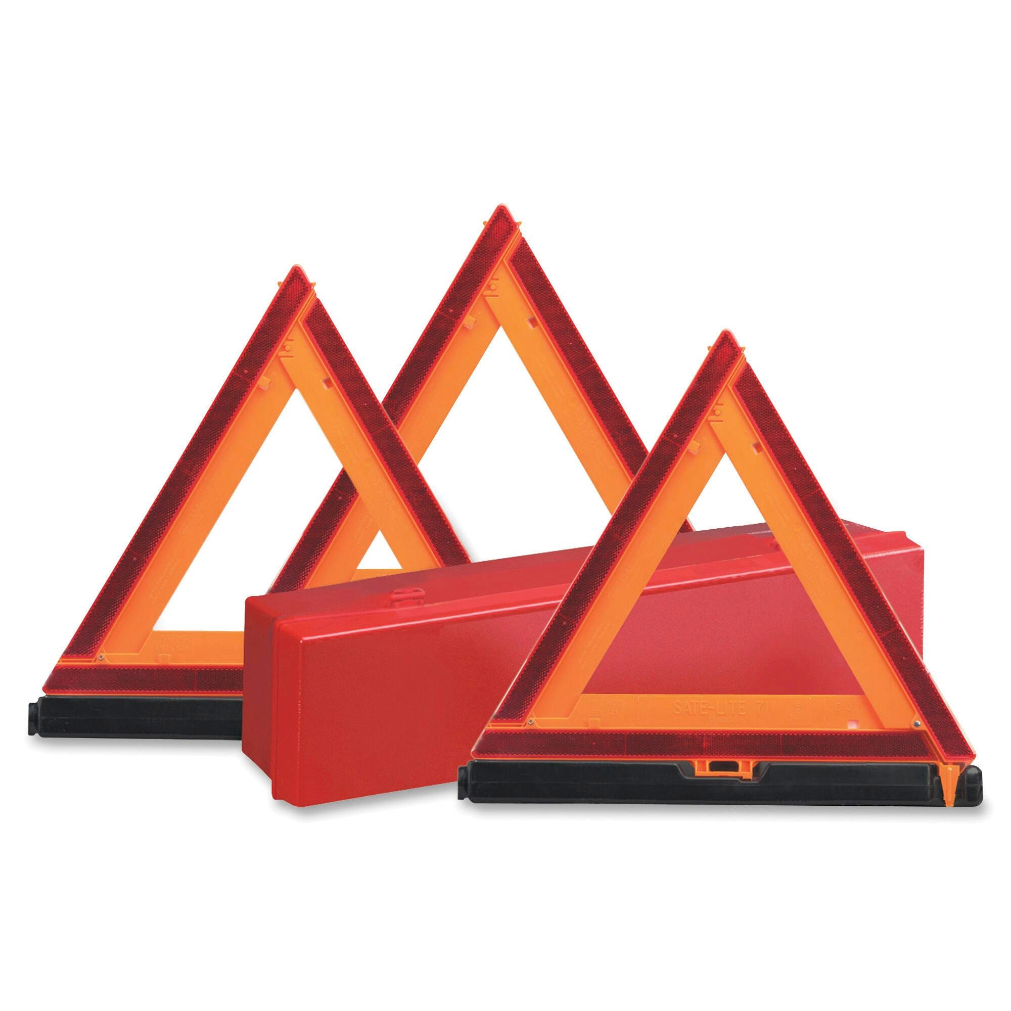 Deflecto Early Warning Triangle Kit, Orange/Red, Item Number 1534464