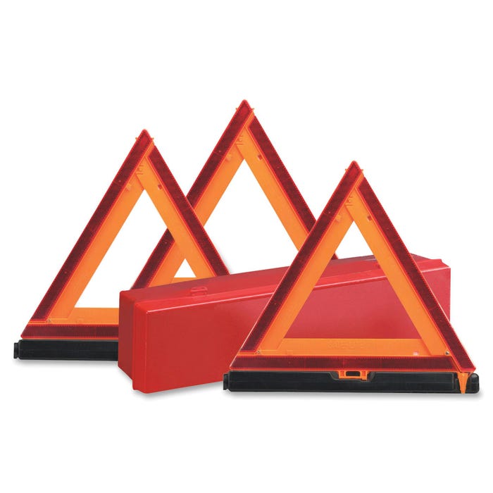Deflecto Early Warning Triangle Kit, Orange/Red