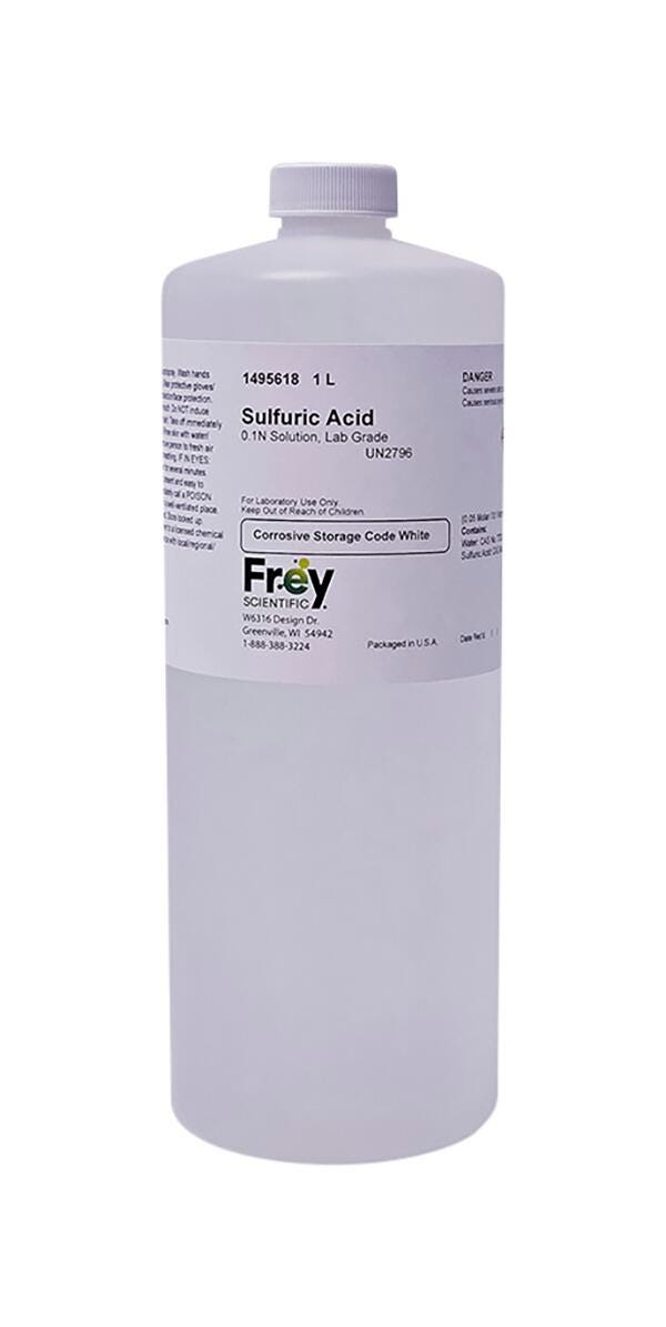 Frey Scientific Sulfuric Acid, Clear, Liquid, Lab Grade 1495618