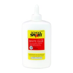 School Smart White School Glue, 8 Ounce Bottles, Pack of 12 2124034