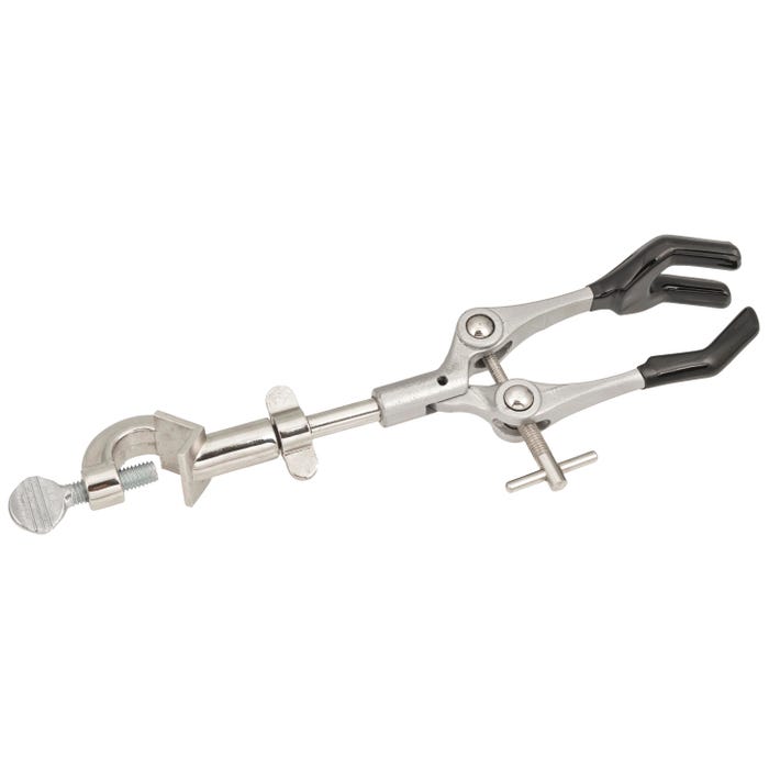 EISCO 3 Prong Clamp with Bosshead, Stainless Steel