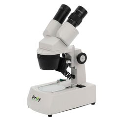 Frey Scientific Compact Fixed Head Stereo Microscope - 1x and 3x Magnification - Cordless LED Illumination, Item Number 1396242