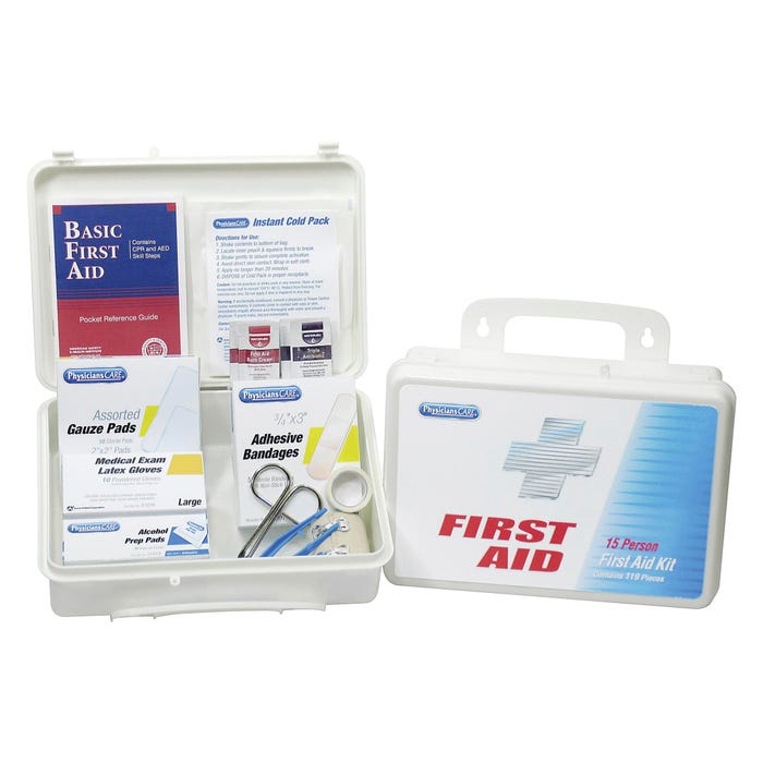 Acme 113-Piece First Aid Station for 25 People, 10 x 7 x 3 Inches, Plastic, White
