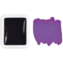 Prang Non-Toxic Semi-Moist Watercolor Paint Refill, Plastic Half Pan, Violet, 12 Pans