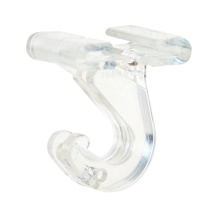 The Pencil Grip Inc. Ceiling Hooks, Clear, Pack of 6
