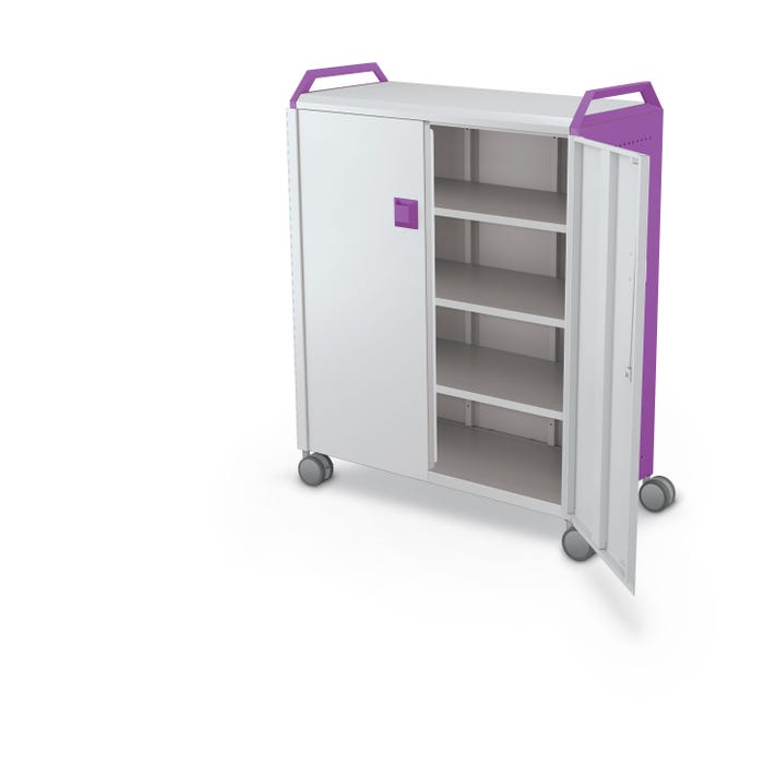 MooreCo Compass Maxi H3 Mobile Cabinet with Doors, Shelved, Casters, 42 x 19-1/5 x 53-3/5 Inches