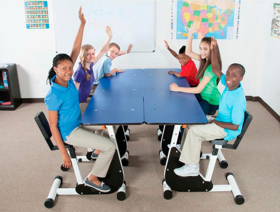 Image for KIDSFIT KC-39 Six Person Pedal Desk from School Specialty