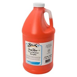 Sax Heavy Body Acrylic Paint, 1/2 Gallon, Chrome Orange 1572442
