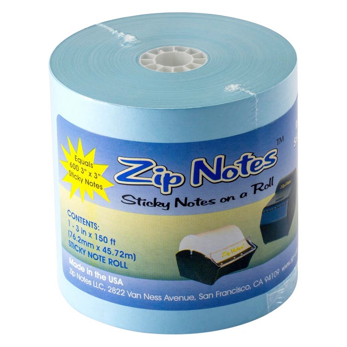 Victor Zip Notes Refill Roll, Blue