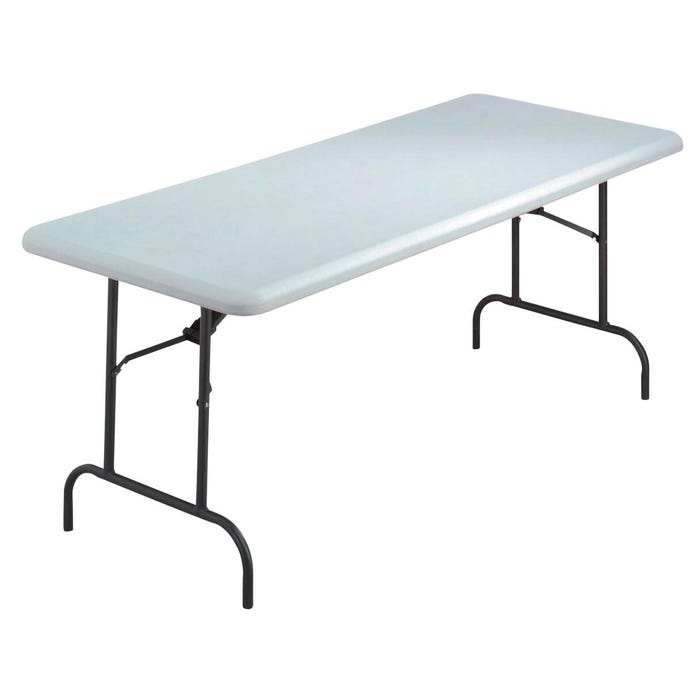 Iceberg Indestructible Industrial Folding Table, Gray Frame