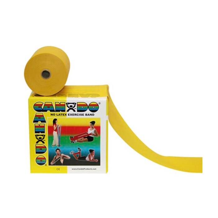 CanDo No-Latex X-Light Resistance Band, 50 Yards, Yellow