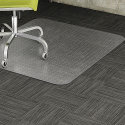Lorell Vinyl Chairmat, Studded, 46 x 60 Inches, Clear
