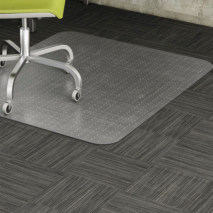 Lorell Vinyl Chairmat, Studded, 46 x 60 Inches, Clear