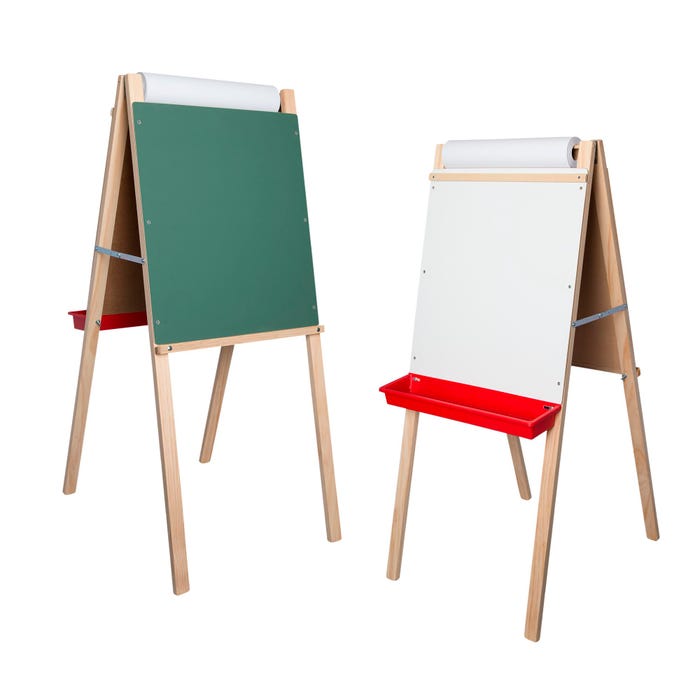 Crestline Child's Deluxe Double Easel, Green Chalk/White Dry Erase, 19 x 19 x 44 Inches