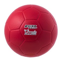 Champion Sports Rhino Skin High Bounce Foam Soccer Ball, Size 4, Red