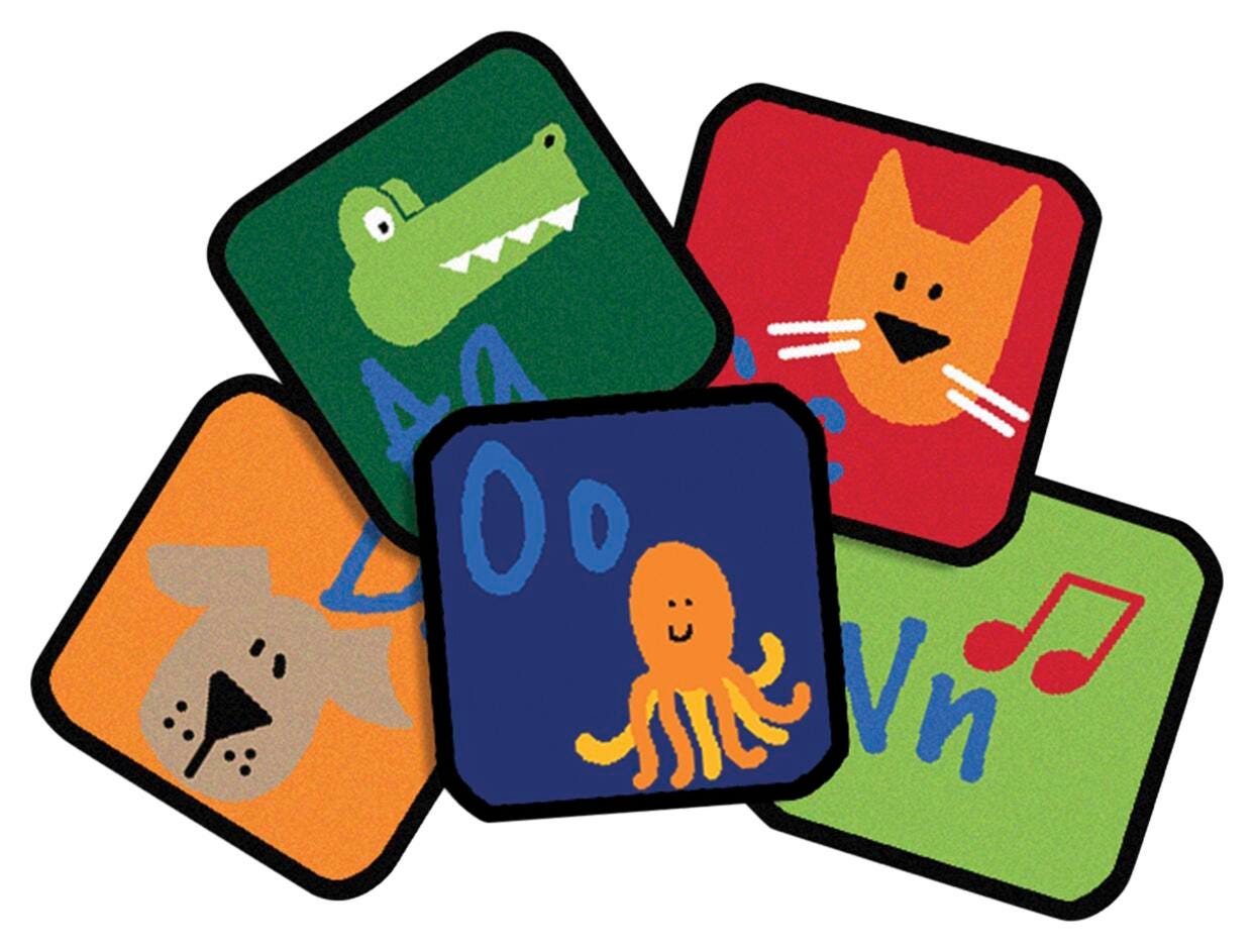Carpets for Kids KID$Value PLUS Learning Blocks Carpet, 12-Inch Squares, Set of 26 4002239