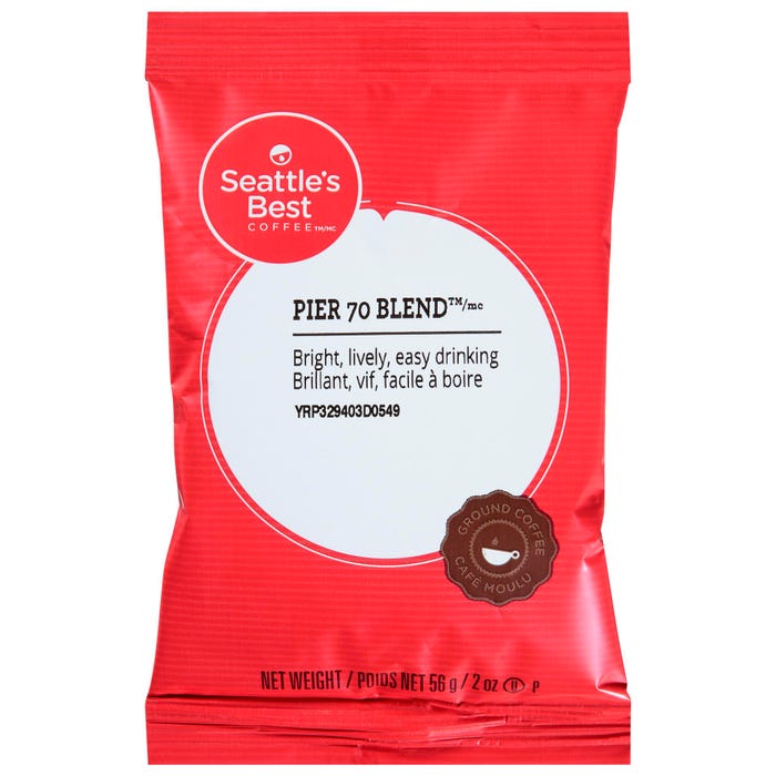 Seattle's Best Breakfast Blend Ground Level 2 Coffee, 2 oz, Orange, Pack of 18