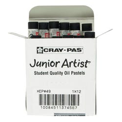 Sakura Cray-Pas Junior Artist Oil Pastels, Black, Pack of 12 405702