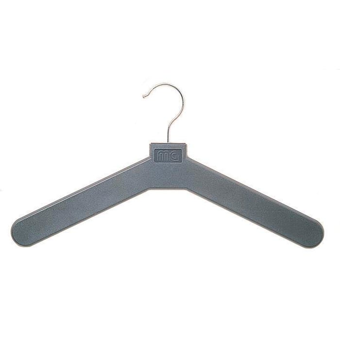 Magnuson Steel Hook Coat Hanger, Polystyrene, 17 x 3/4 x 9 Inches, Charcoal Gray, Pack of 6