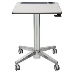 Ergotron LearnFit(R) Adjustable Standing Desk, 24 x 22 x 34-50 Inches High, White Top with Silver Base 1559013