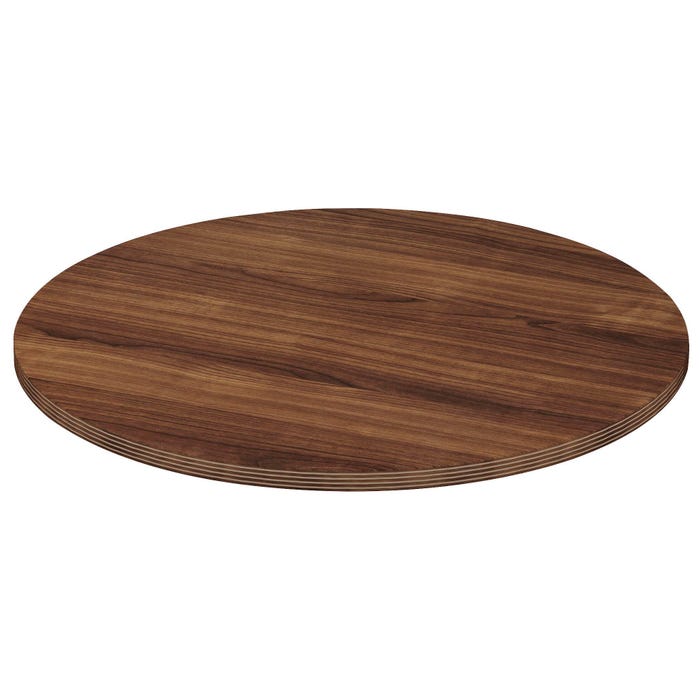 Lorell Chateau Laminate Conference Table Top, Round, 42 Inch, Walnut