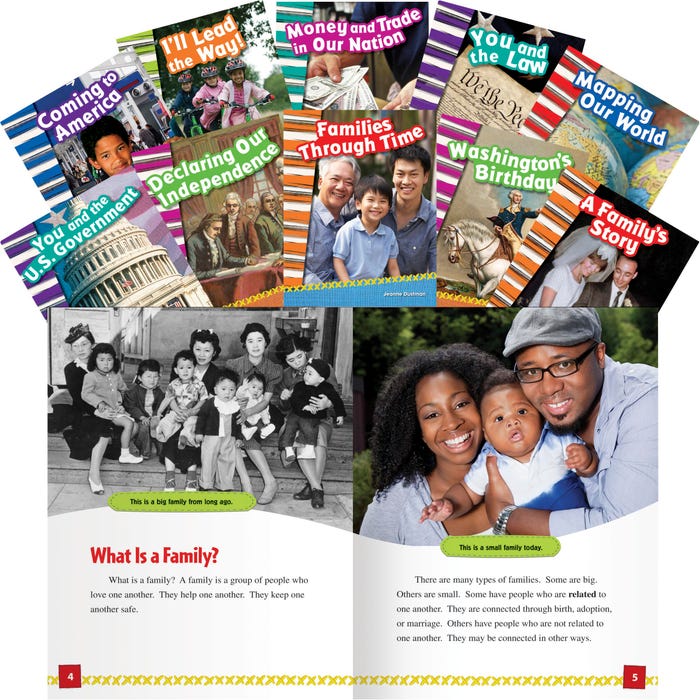 Teacher Created Materials Social Studies, Grade 2, Set of 10