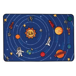 Carpets for Kids KID$Value Spaced Out Carpet, 4 Feet x 6 Feet, Rectangle, Multicolored 1457510
