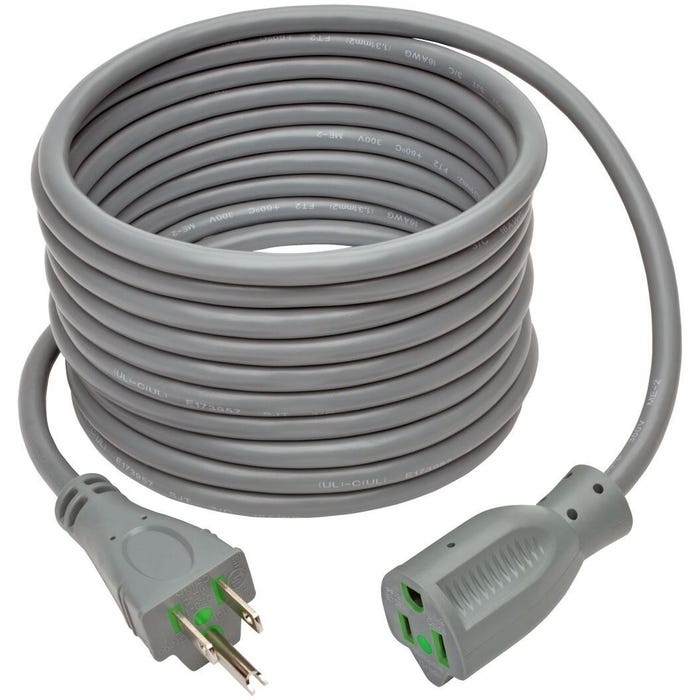 Eaton Trip Lite Series Hospital-Grade Extension Cord, 125 Volt, 15 Feet, Gray
