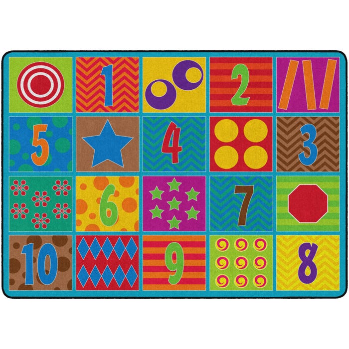 Flagship Carpets Counting Fun Carpet, Rectangle