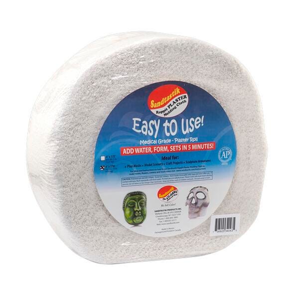 Image for Sandtastik Rappit Plaster Molding Cloth, 4 Inch x 270 Feet Roll, White from School Specialty