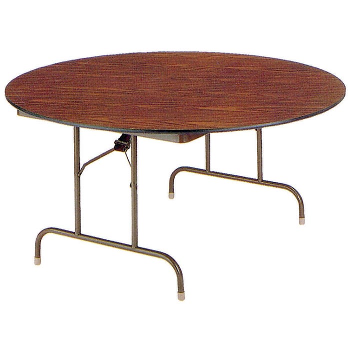 Correll Round Wood Heavy Duty Folding Table, High Pressure Laminate Top, Standard Colors