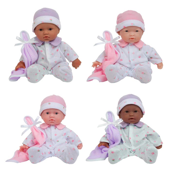 La Baby Soft Body Baby Dolls, 11 Inches, Set of 4